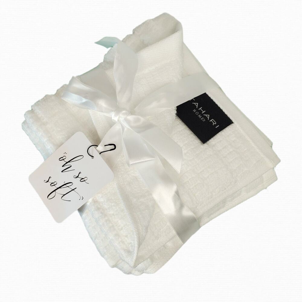 Tahari Towel Set 100% Cotton Soft Luxury Wash Cloths for Face & Body pack x 5